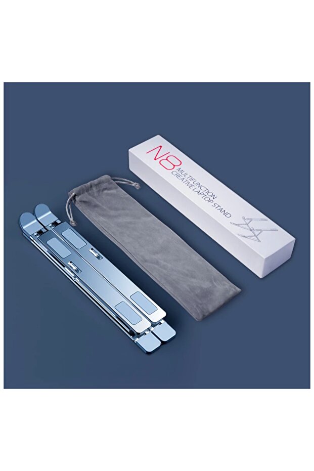 Mc N8 Metal High Macbook Notebook Adjustable Foldable Stand - 4
