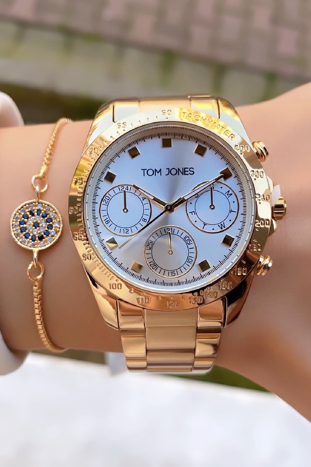 Tomjones Women's Wristwatch Waterproof Bracelet Steel