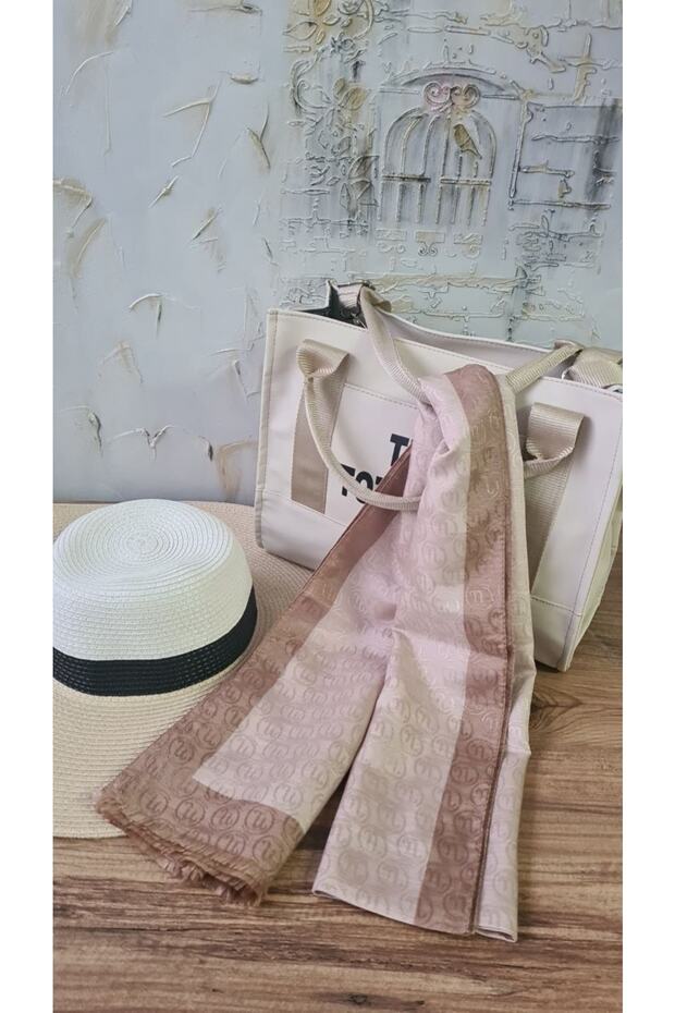 Hint Ipek Monogram Şal - 2