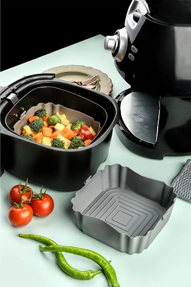 حاوية طهي من السيليكون لجهاز Airfryer متوافقة مع جميع أجهزة Airfryer