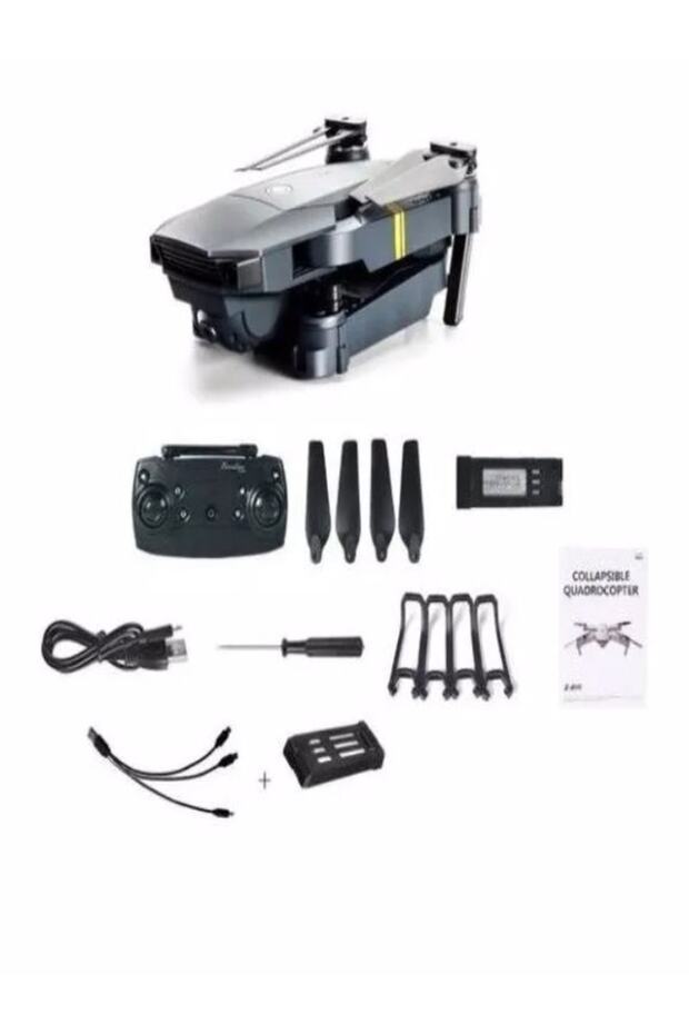 E58 4k 1080p Çift Kameralı Kumandalı 2.4 Ghz Mikro Katlanabilir Drone - 6