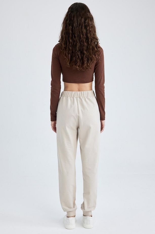 Regular Fit Beli Bağcıklı Cepli Jogger Eşofman Altı - 5