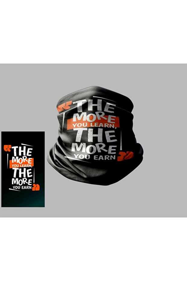 Lettering Designed Biker Buff Mask Outdoor Neck Collar Unisex Bandana