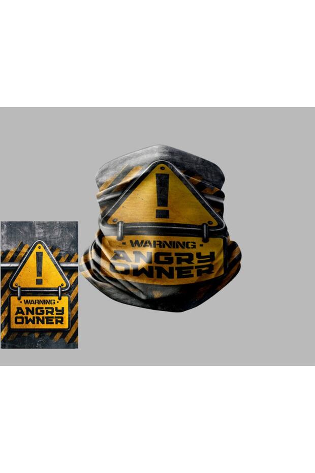 Lettering Designed Biker Buff Mask Outdoor Neck Collar Unisex Bandana