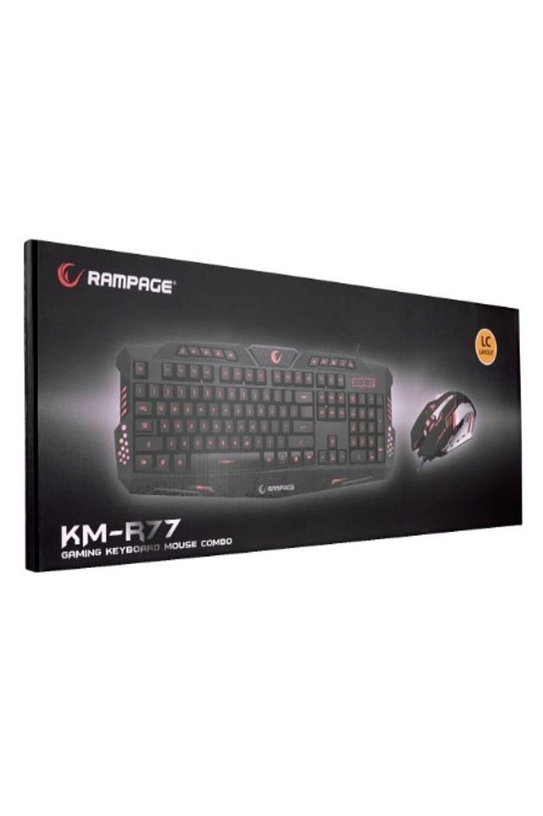 KM-R77 Siyah Usb 3 Farklı Ledli Gaming US Layout Multimedia Klavye + Mouse Set - 4