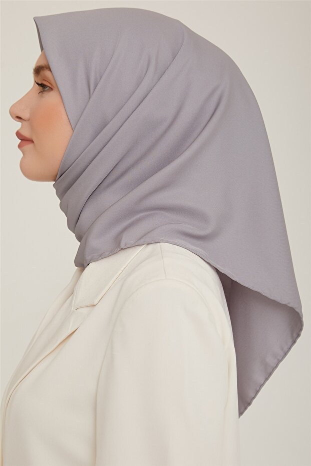 Eșarfă simplă din twill - gri 772 - 2