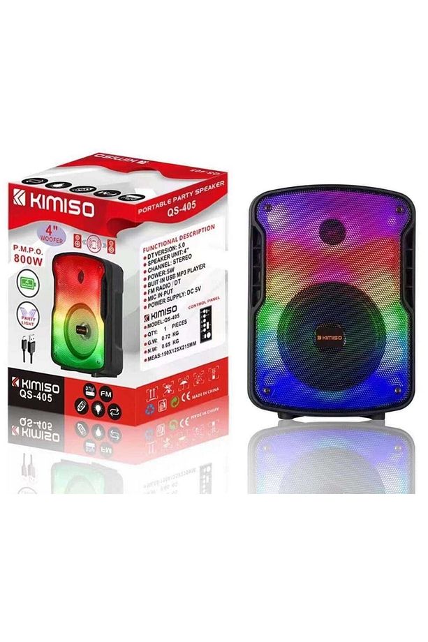 Bluetooth Hoparlör Led Işıklı Sd Kart Usb Fm Radyo - 2