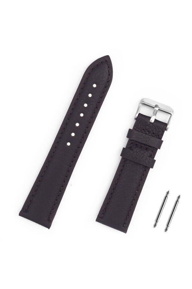 Dark Brown Sports Genuine Leather Watch Band Strap 20mm