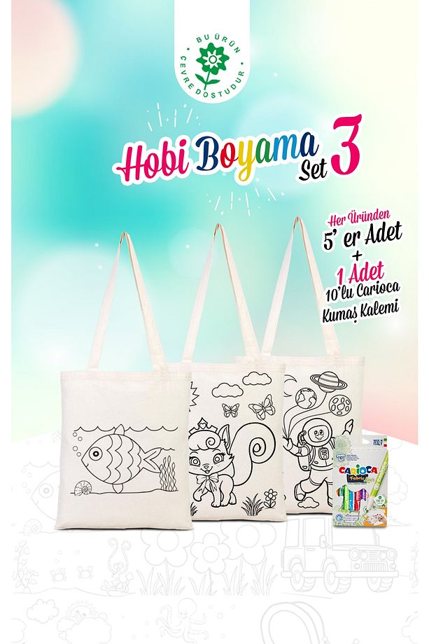 Hobi Bez Çanta Boyama Set - 3 - 1