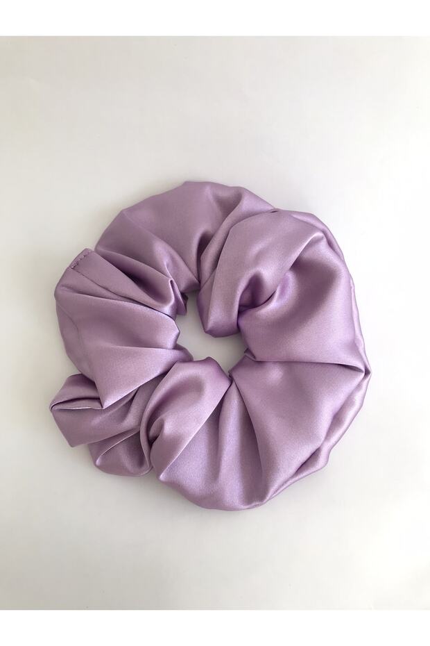 Women's Lilac Satin Scrunchie Buckle