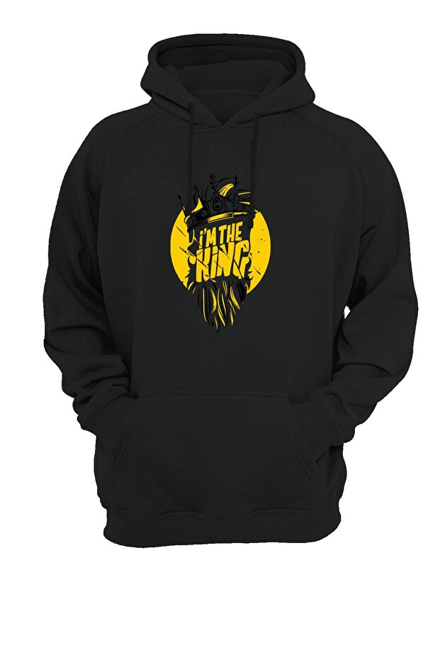 King Printed Black Sweatshirt