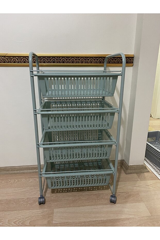 4 Katlı Sebzelik Yeşil - 1