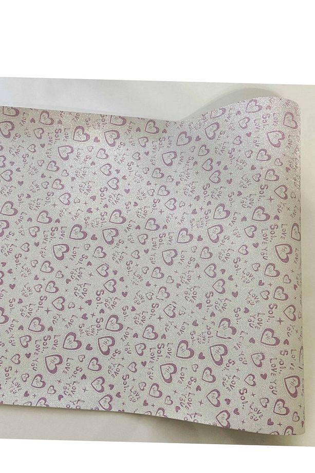 Renkli Kalp Simli Parlak Kare Desenli Dekoratif Yapışkanlı Folyo Kaplama Kağıt 45 Cm X 1 Metre - 2