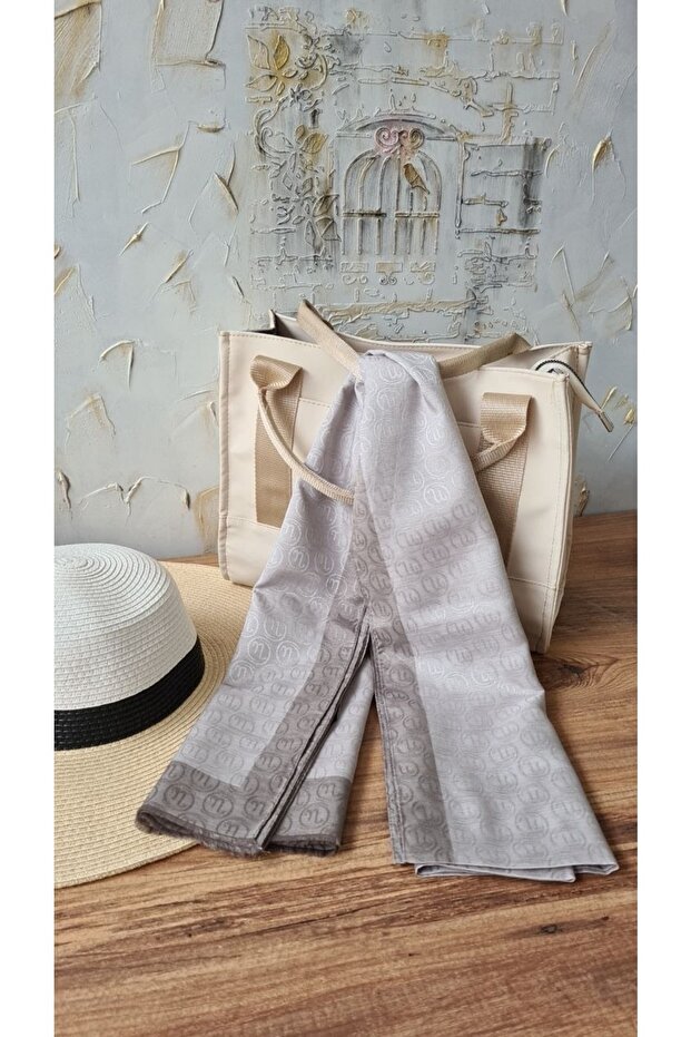 Hint Ipek Monogram Şal - 2