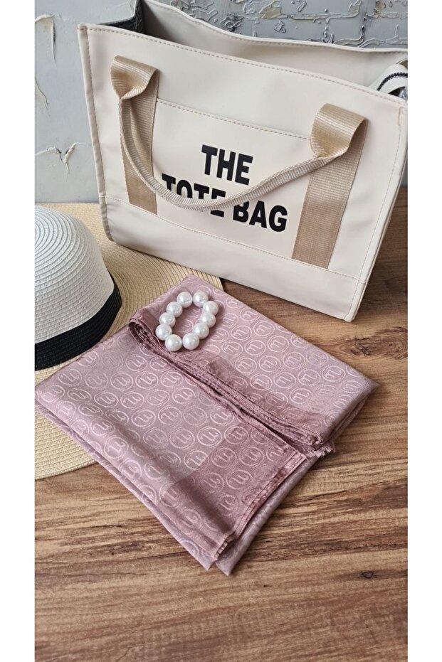 Hint Ipek Monogram Şal - 3