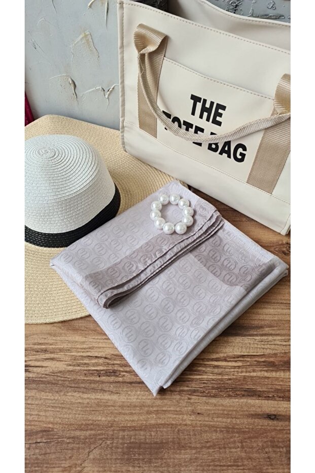 Hint Ipek Monogram Şal - 3