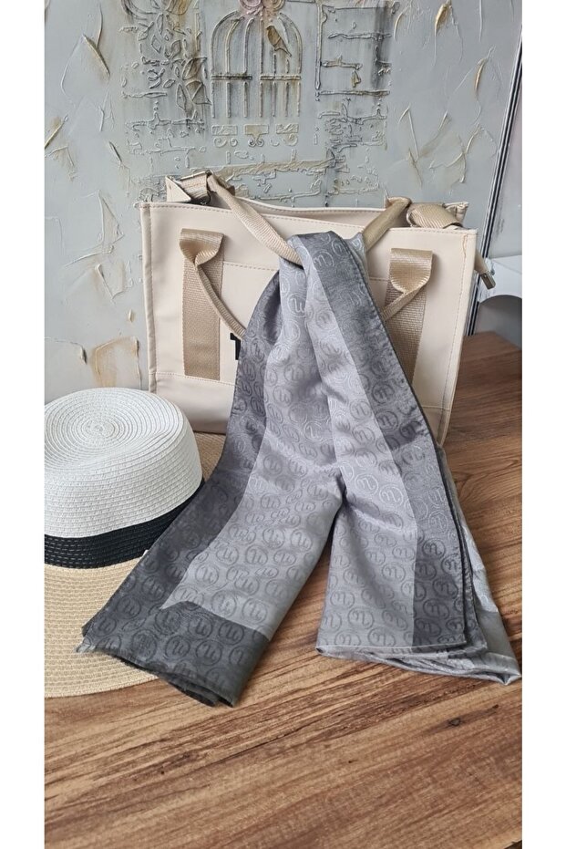 Hint Ipek Monogram Şal - 2