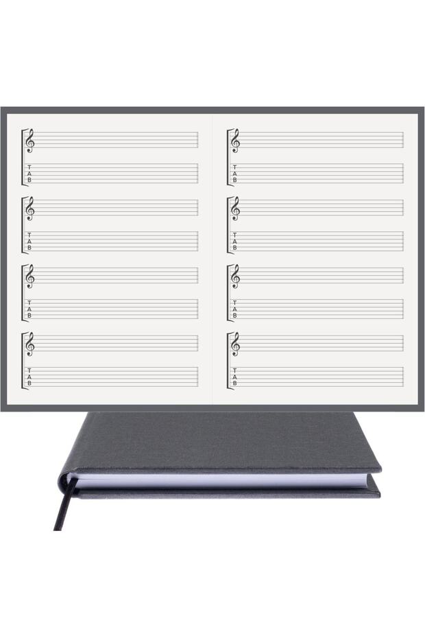 Guitar Notepad (LEFT AND TAB KEYED) 100% Handmade, Hand Stitched (THREAD SEWING) Thermo Leather (A/5)
