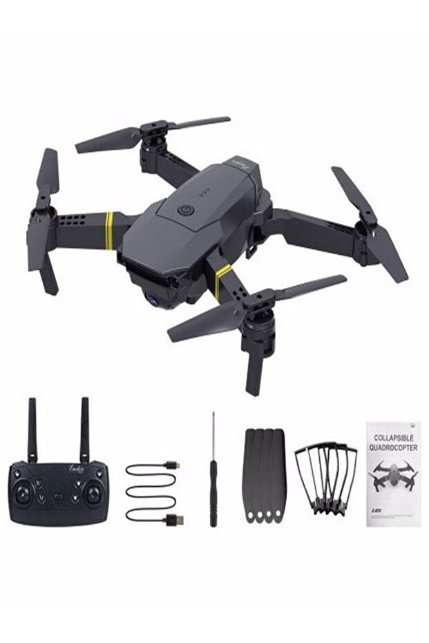 E58 4k 1080p Çift Kameralı Kumandalı 2.4 Ghz Mikro Katlanabilir Drone - 2