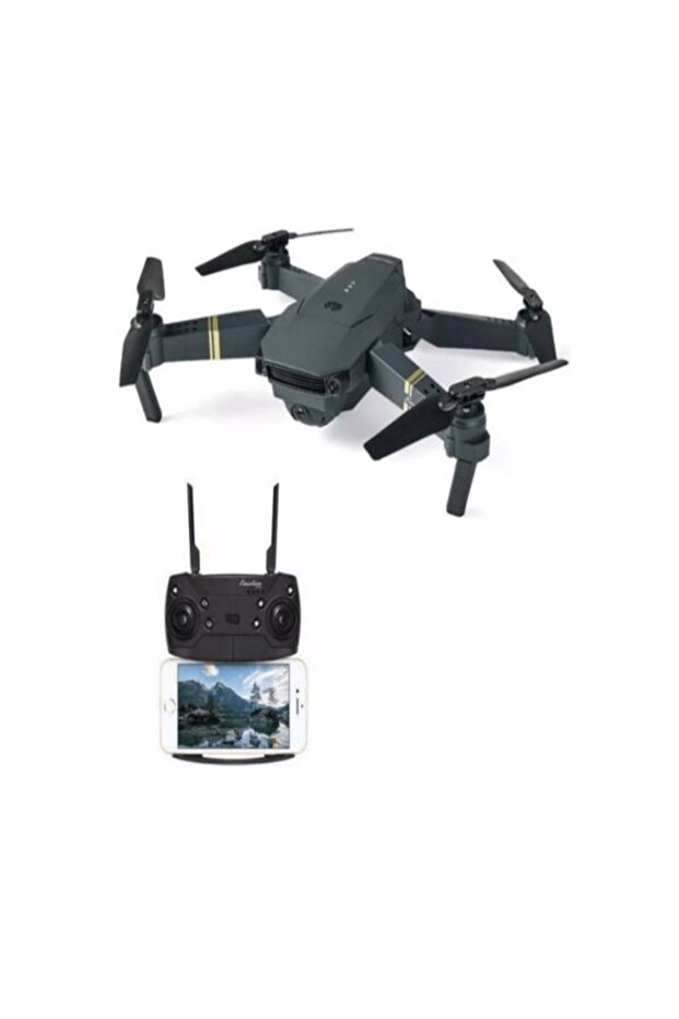 E58 4k 1080p Çift Kameralı Kumandalı 2.4 Ghz Mikro Katlanabilir Drone - 5