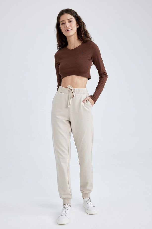 Regular Fit Beli Bağcıklı Cepli Jogger Eşofman Altı - 3
