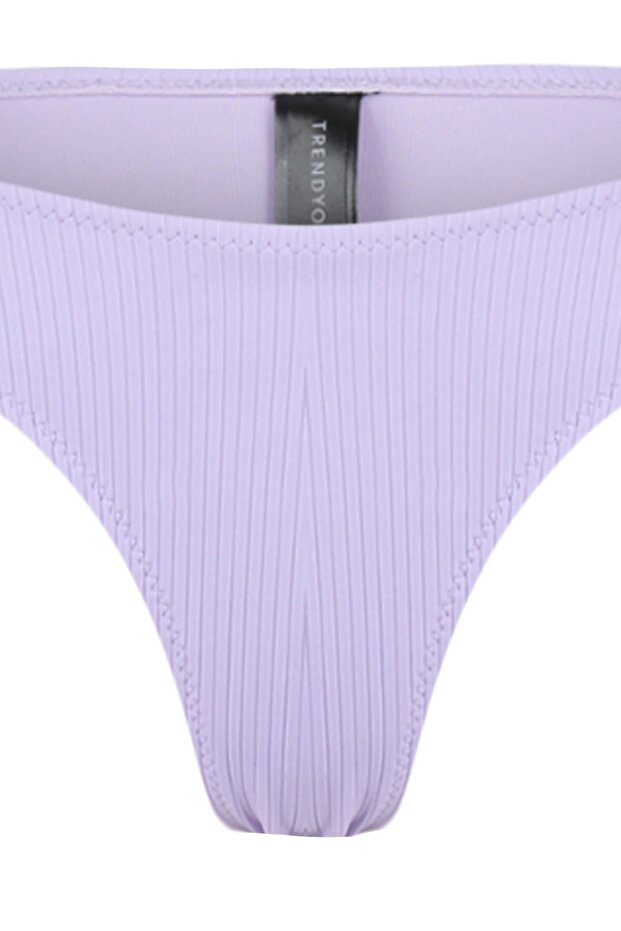 Lila Dokulu High Leg Bikini Altı TBESS21BA0014 - 7