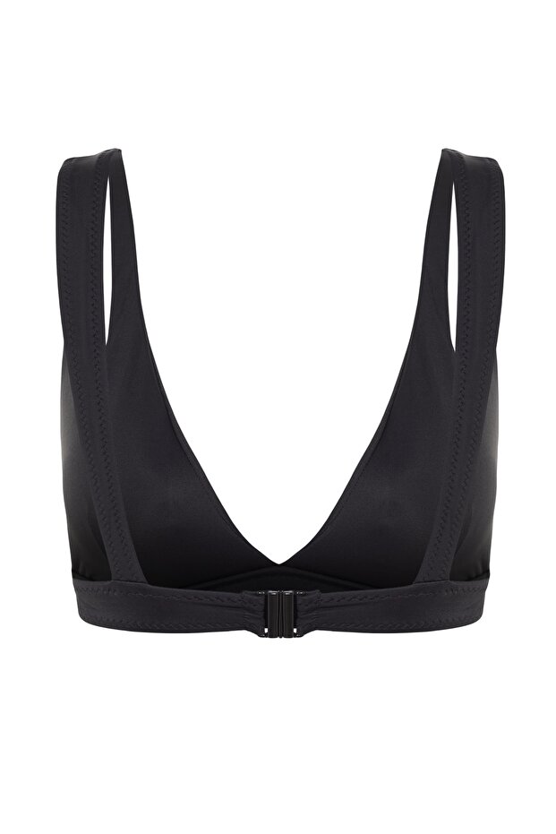 Siyah Cut Out Detaylı Üçgen Kaplı Bikini Üstü TBESS20BU0202 - 8