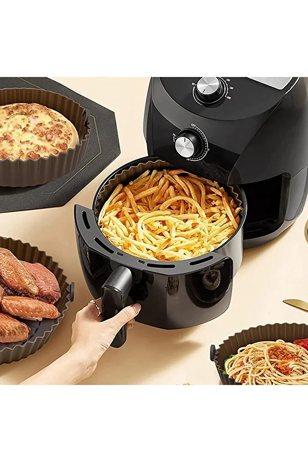 Airfryer Pişirme Kabı , Silikon Airfyer Kabı , Standart Airfyer Uyumlu - 3