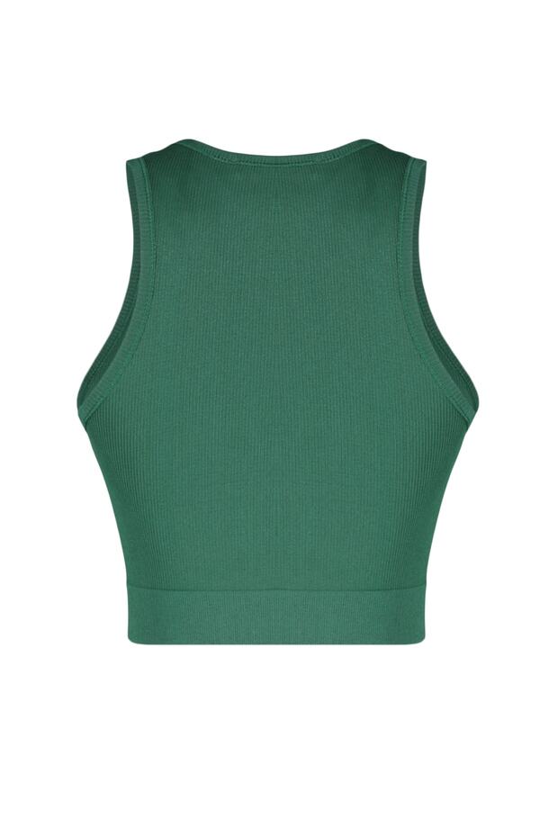 Biustonosz sportowy Duck Head Green Seamless/Ribrated and Light Support z dzianiny Twoss21Ss0024 - 8