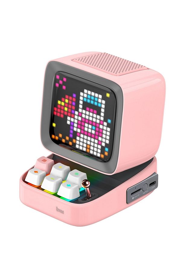 Ditoo Plus Pembe Piksel LED Ekranlı Uygulama Kontrollü Akıllı Bluetooth Hoparlör - 2