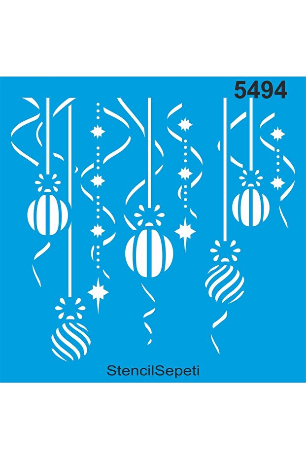 Christmas Ornaments - Stencil Painting Template 30X30Cm
