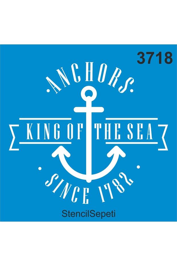 Lord of the Seas Pattern - Stencil Painting Template 40x40cm