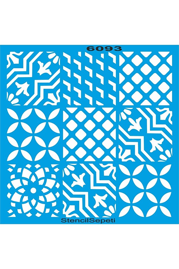 نمط البلاط - قالب رسم استنسل 30x30 سم