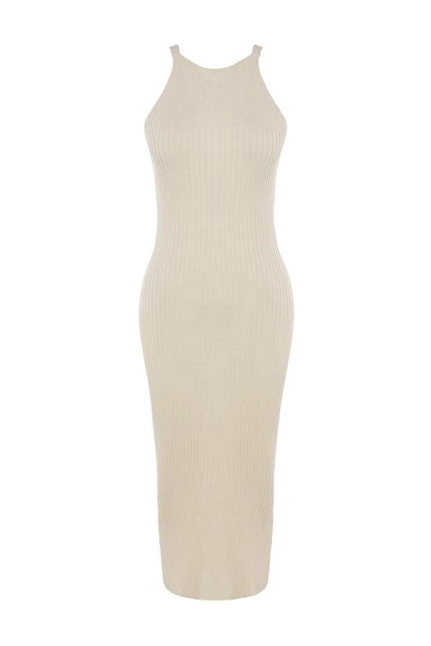 Πλεκτά Basic Stone Midi Φόρεμα - TWOSS23EL00738 - 6