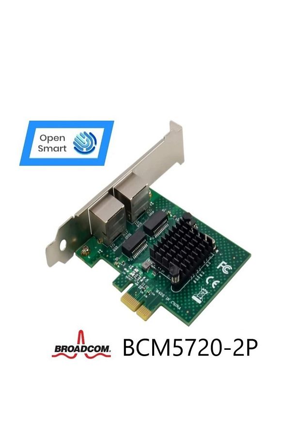 2 Port Broadcom Bcm5720-2p 1gbe Pcıe X1 Ethernet Kart - Ops7287bcm Uyumlu - 3