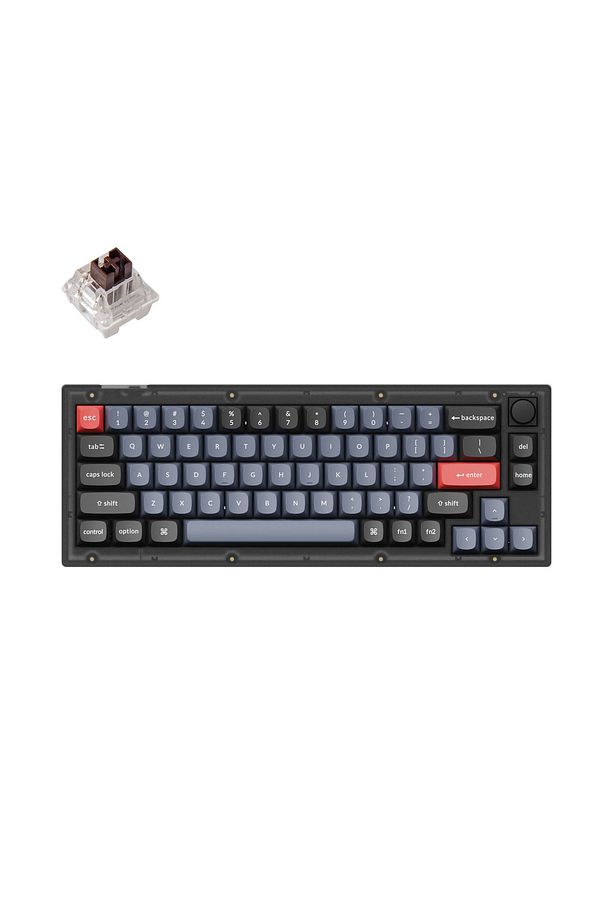 V2 Qmk- K Pro Brown-rgb-hotswap-mechanical Keyboard Full Assembled Knob -frosted B - 1