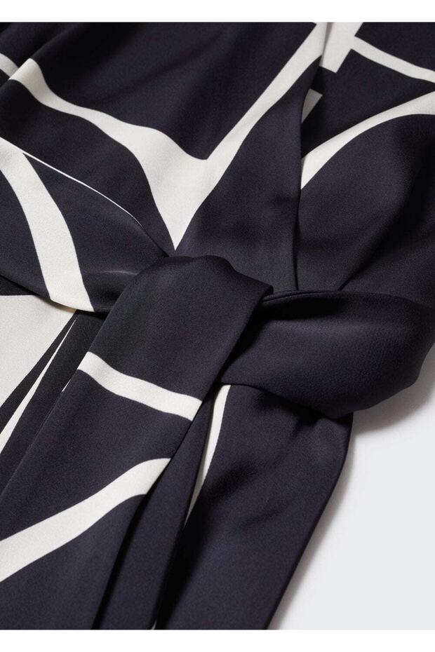 Desenli Saten Tulum - 5