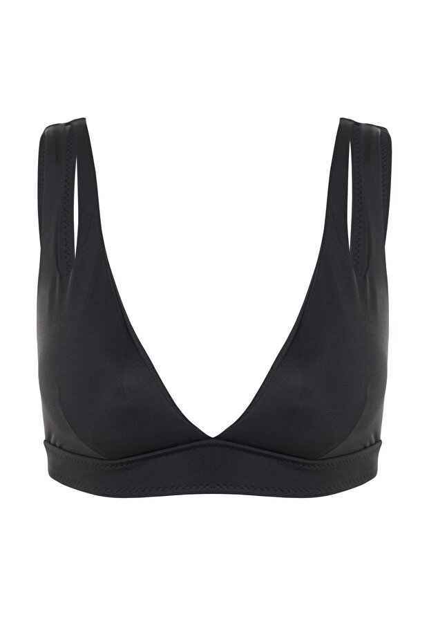 Siyah Cut Out Detaylı Üçgen Kaplı Bikini Üstü TBESS20BU0202 - 6
