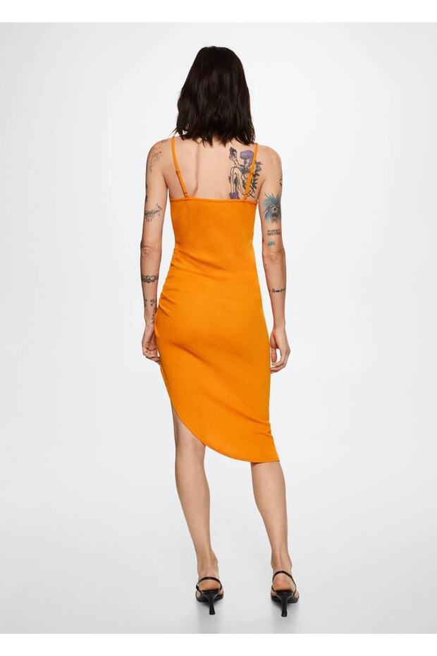 Volan Detaylı Elbise - 4