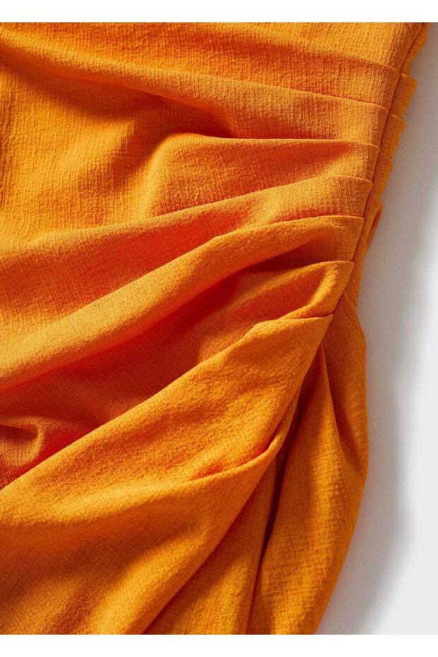 Volan Detaylı Elbise - 6