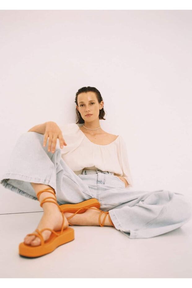 Platformlu Bantlı Sandalet - 2