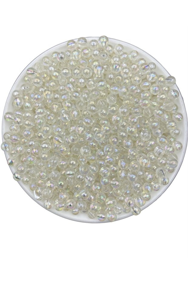 6mm Transparent Colored Acrylic Ball Beads, Shiny Jewelry, Bag Making Beads (25gr,~200 Pieces)