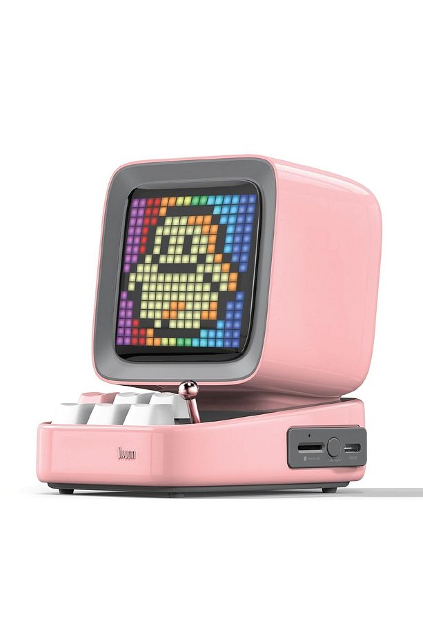 Ditoo Plus Pembe Piksel LED Ekranlı Uygulama Kontrollü Akıllı Bluetooth Hoparlör - 3
