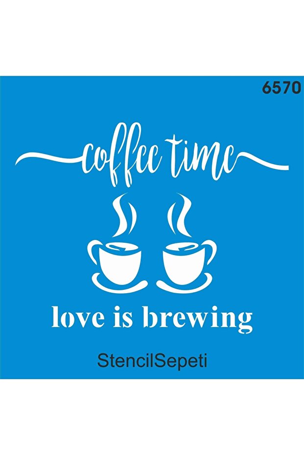 Coffee's Demi - Stencil Painting Template 40x40cm