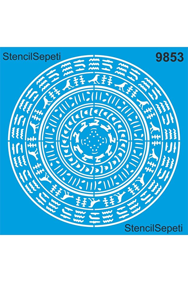 Mandala Wall Pattern - Stencil Pattern Template 30x30cm - 1