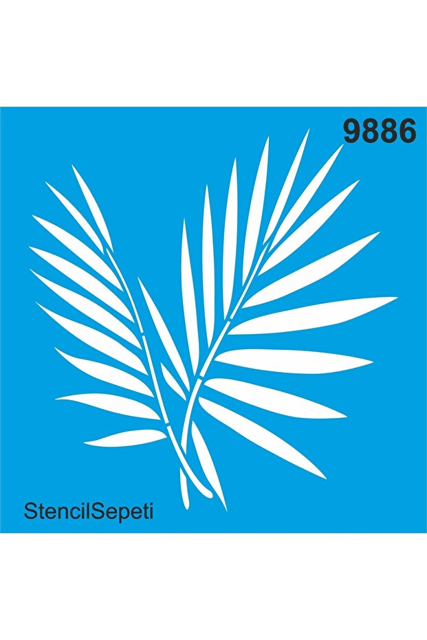 نمط أوراق الشجر - قالب رسم استنسل 40 × 40 سم - 1