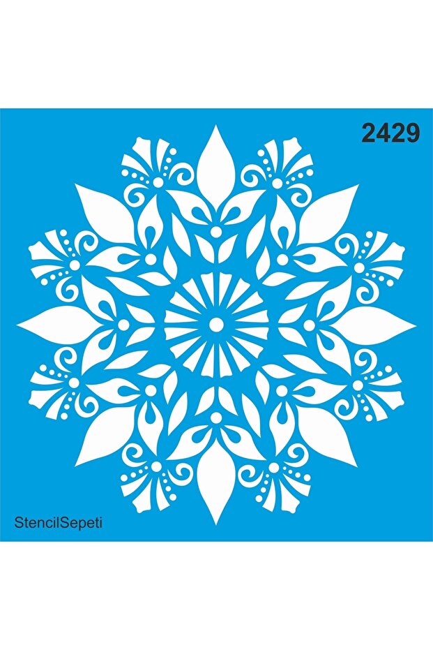 Floral Mandala Pattern - Stencil Pattern Template - 30x30cm - 1