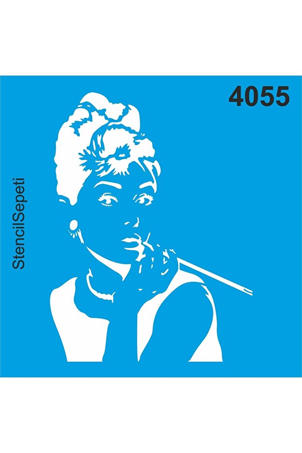 Audrey Hepburn - Stencil Painting Template 50x50cm - No Refund!