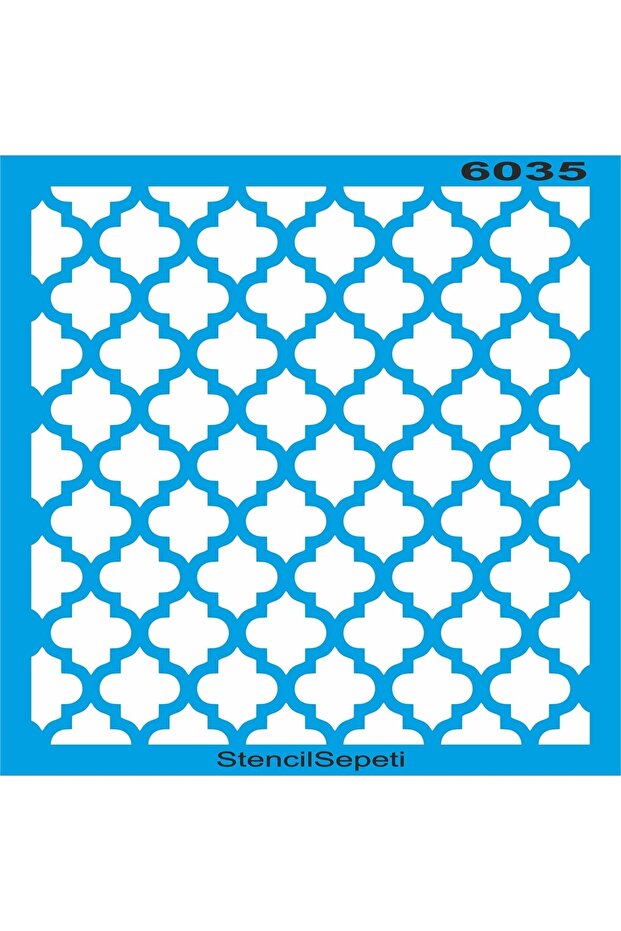 نمط مغربي هندسي - قالب رسم استنسل 40 × 40 سم
