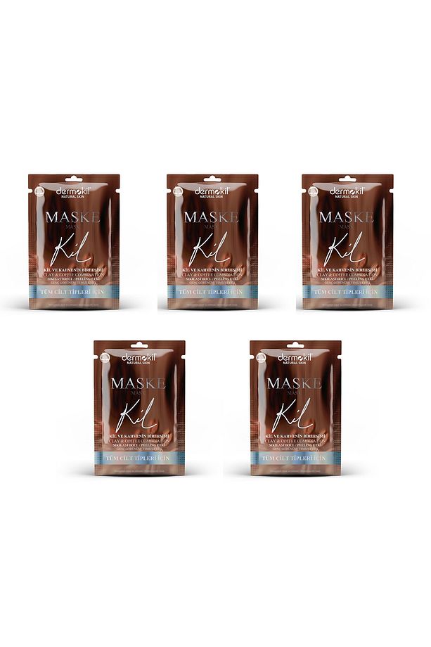 Sıkılaştırıcı Genç Görünüm Için Kil Ve Kahve Içerikli Maske 15 Ml 5'li Set - 1